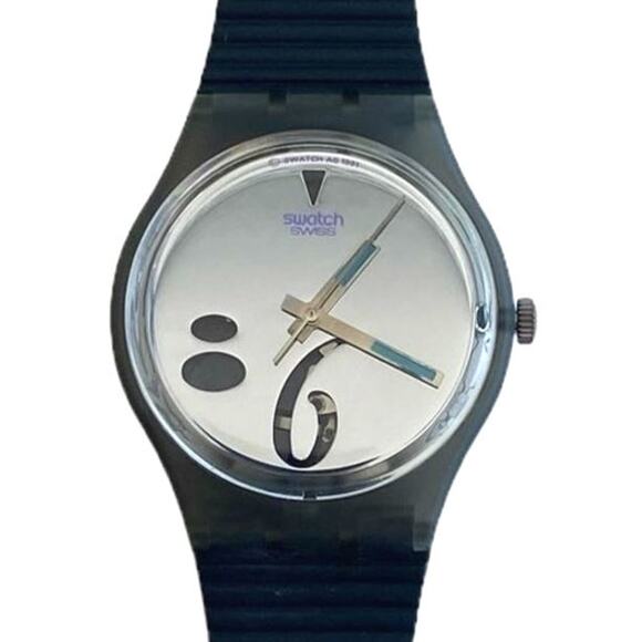 Vintage Swatch Watch HIGH BEAM GM107 91 standard gentNew old stock in box